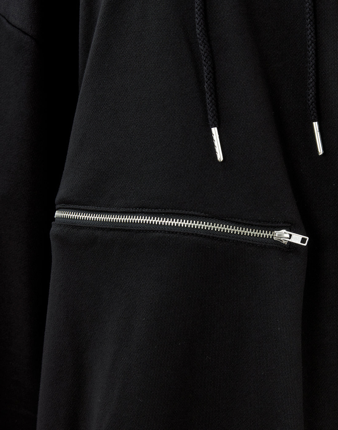 Open zip big size hoodie