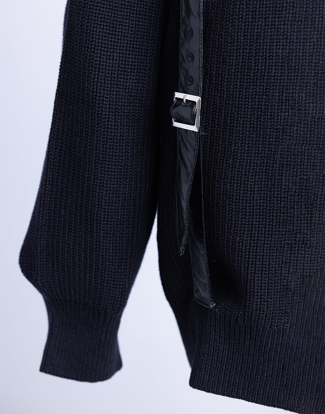 Leather belt collar knit〈 UNISEX 〉